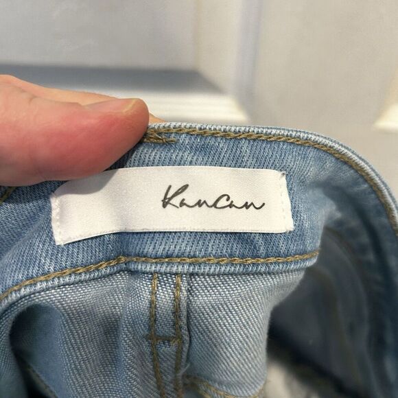 Kancan Kodie High Rise Stretch Denim Raw Cuffed Hem Ankle Distressed Jeans 3XL - Picture 8 of 9